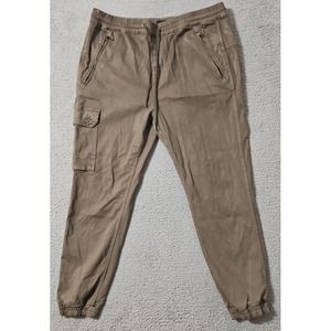 Joes Jeans Men's 2XL XXL Kinetic Jogger Cargo‎ Pants Brown Slim Tapered Stretch